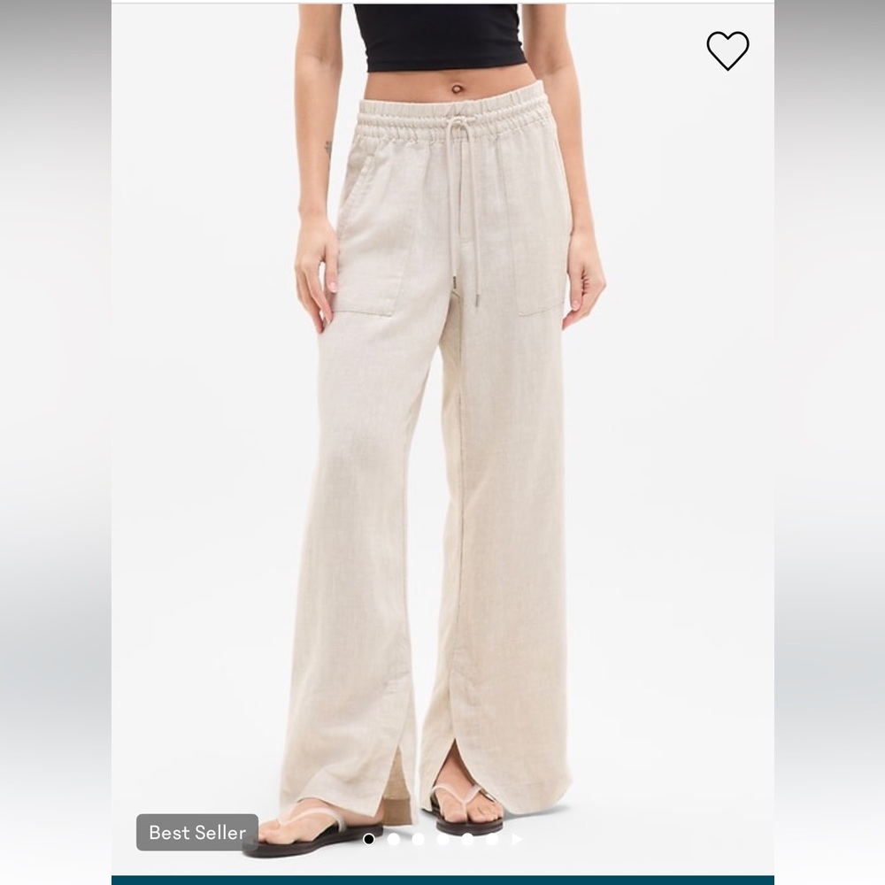 Athleta Retreat Linen High Rise Wide-Leg Pants